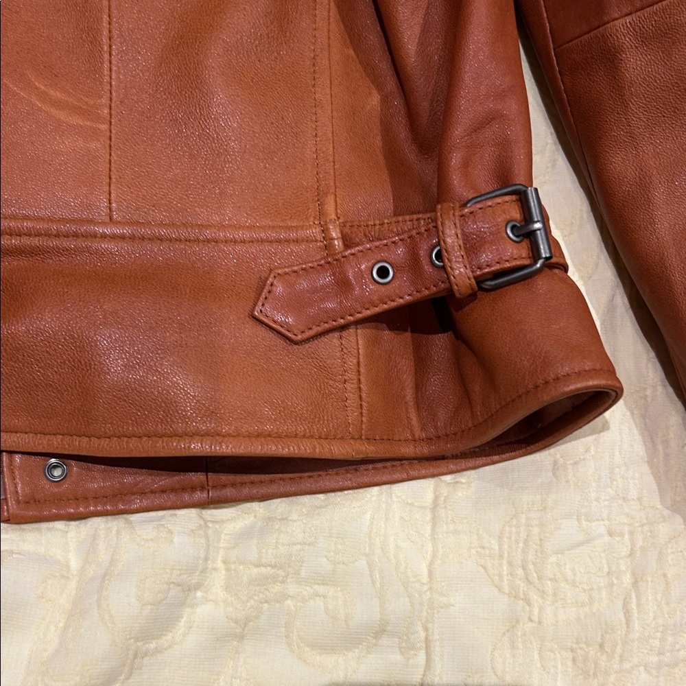 Genuine Leather Tan Jacket - Picture 10 of 15